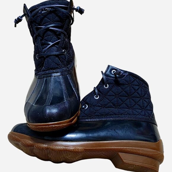 Sperry black waterproof duck boot, fleece lined - size 8 - Picture 3 of 7